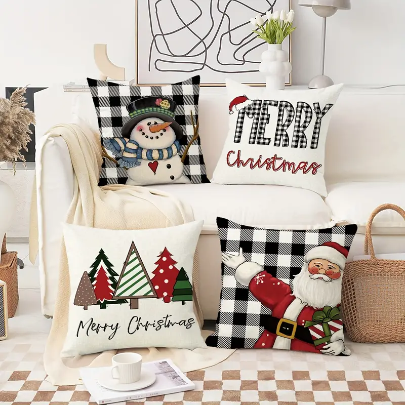 Christmas Throw Pillow Covers Christmas Decorations - Temu