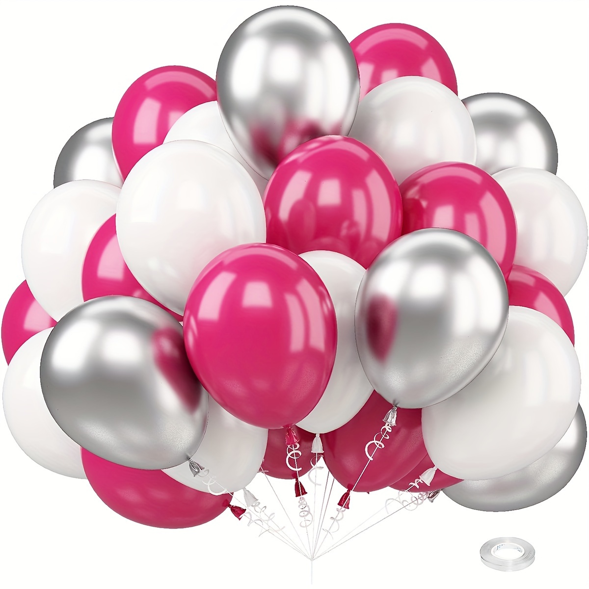 94Pcs Décoration Anniversaire Rose Or Noir Confettis Ballons
