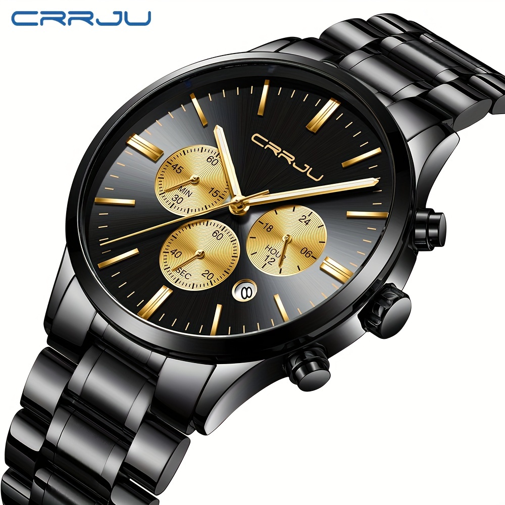 Crrju Fashion Men's Watch Chronograph Watch - Temu