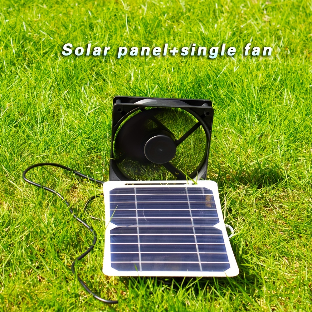 20W Solar Abluftventilator Air Extractor 6 Zoll Mini Ventilator Solar Panel  Powered Fan für Hund Huhn