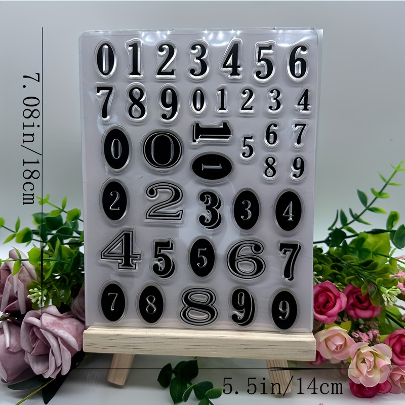 Word Number Clear Stamps Diy Scrapbooking Silicone Stamps - Temu