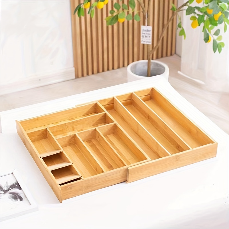 Bamboo Drawer Divider Adjustable Expandable Drawer Divider - Temu