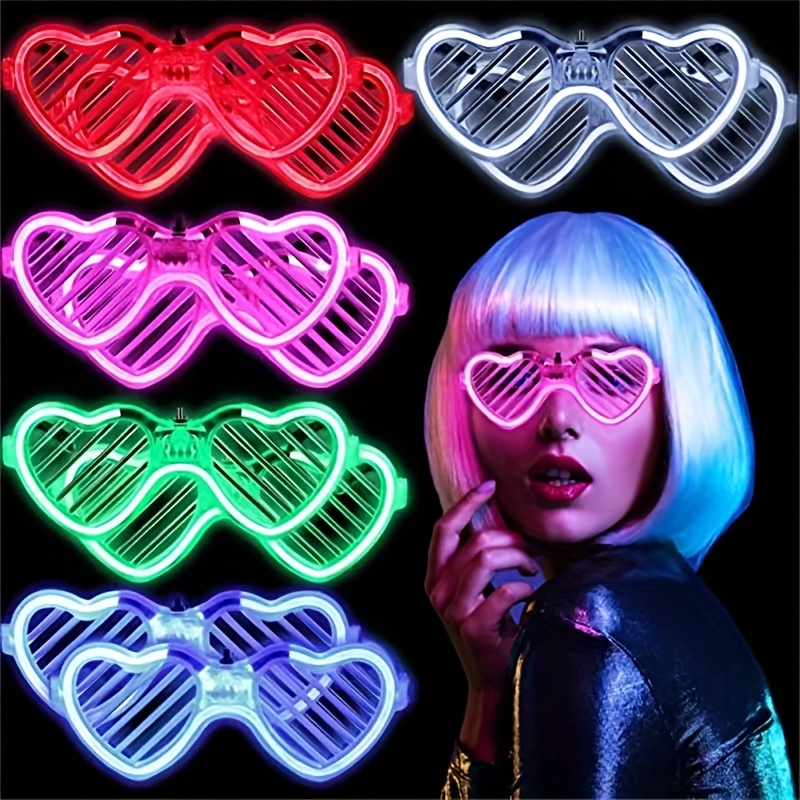  LED Glasses, LED Party Glasses Luminous Glasses Cyberpunk Visor Glasses  Light Up Rave Glasses for Halloween (A) : Clothing, Shoes & Jewelry