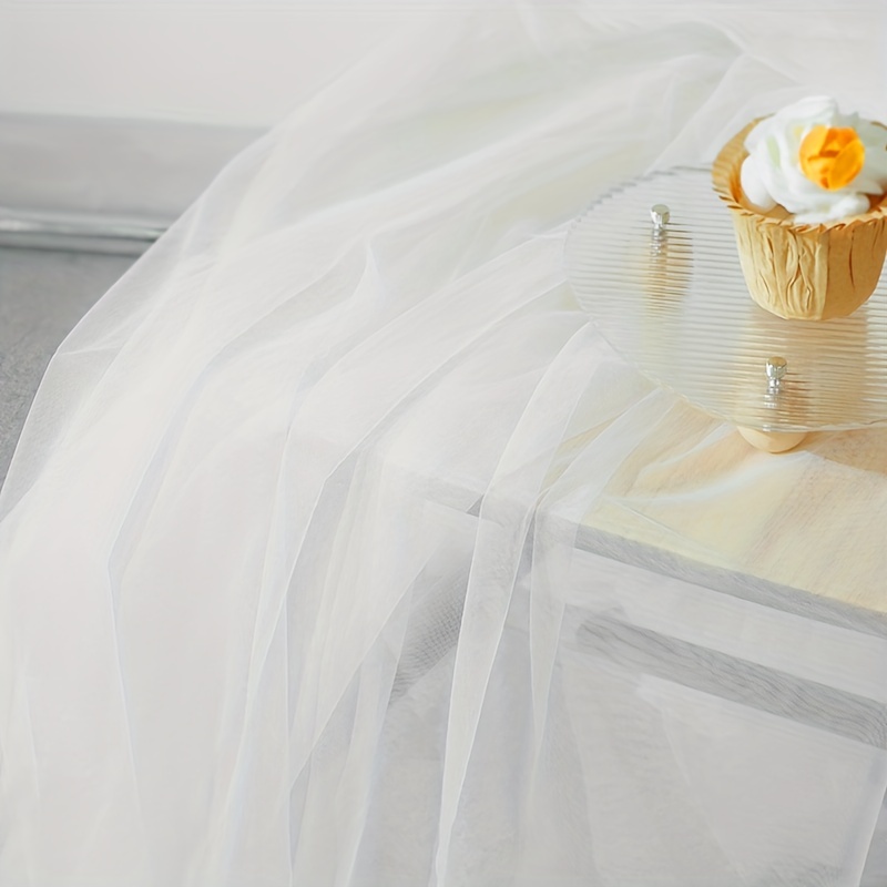 Tulle Fabric Roll White Tulle Ribbon Wedding Decoration - Temu