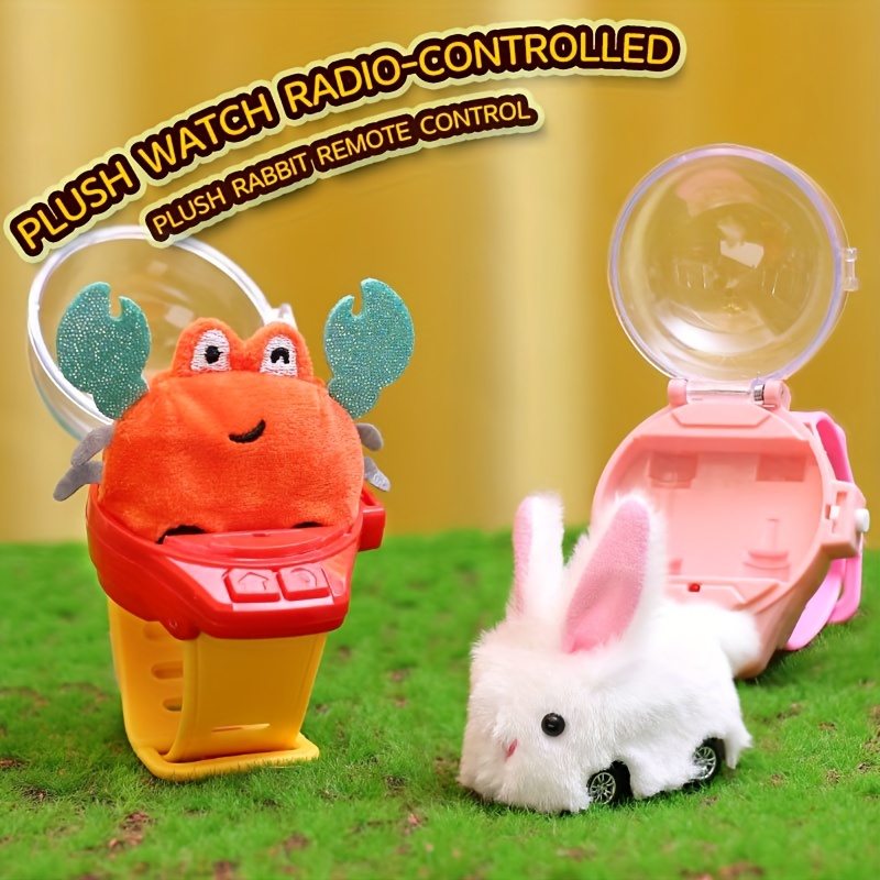 

Kids Watch Remote Control Car Crab Rabbit Puppy Plush Remote Control Toy Boy Girl Gift Toy Cartoon Car Rechargeable With Light Christmas Halloween Thanksgiving Gift Easter Gift