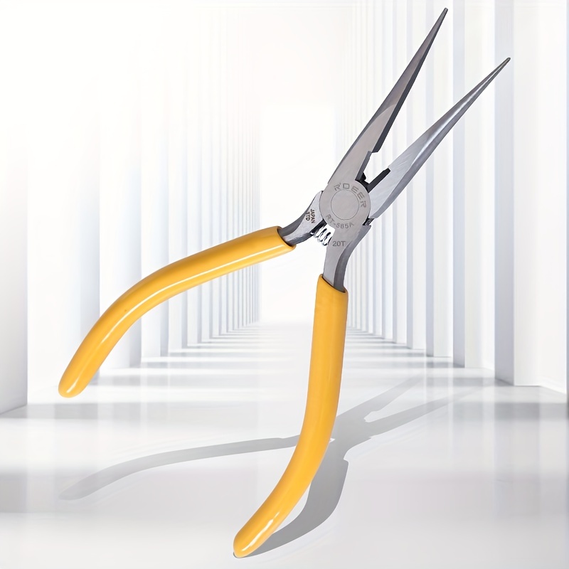 Long Nose Pliers Needle Nose Pliers With Wire Cutter Nickel - Temu