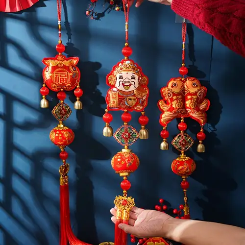 1pc Nouvel An Chinois Décorations Ornements Lanterne Rouge - Temu Canada