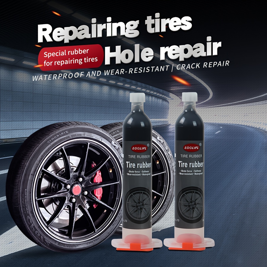 Colle de réparation de pneus 30ML, colle spéciale pour voiture, fissures  des pneus, colle noire forte, adhésif Silicone pour pneus