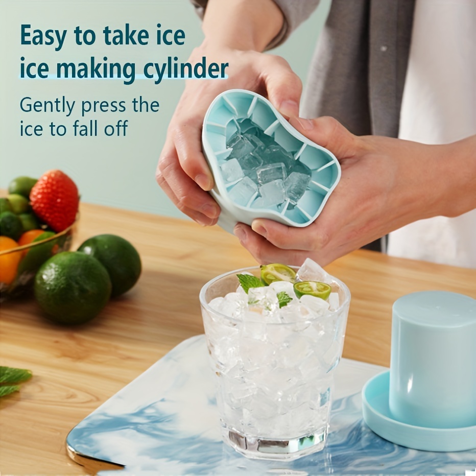Ice Cube Tray, Ice Hockey With Funnel, Large Ball Ice Maker Silicone Ice  Cube Mold Easy Release For Cocktails, Drinks, Whiskey, Bourbon & Homemade  Juice - Temu