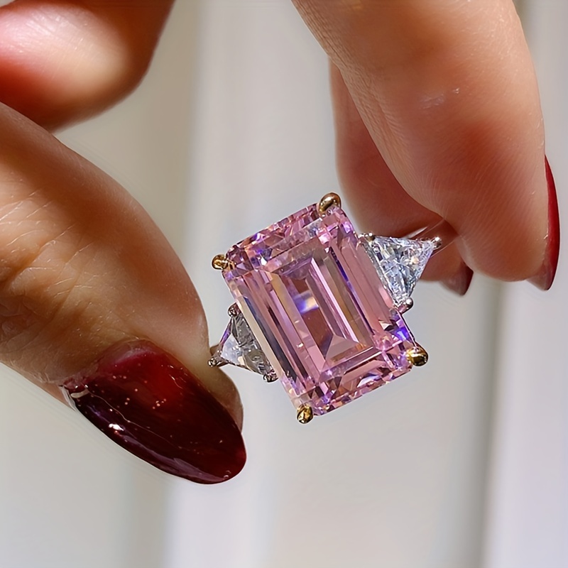 Yellow Cubic Zirconia Ring for Women