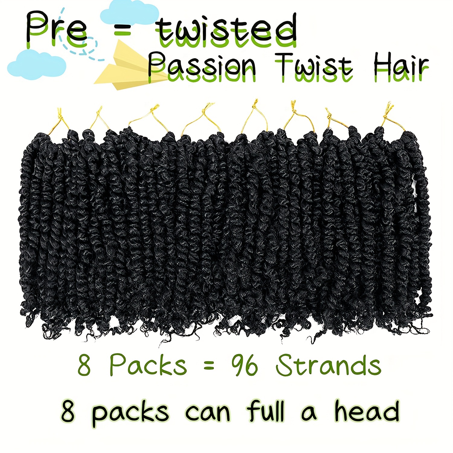 8 packs passion twist hair extensions 8 18 inch pre twisted passion twist crochet hair pre looped crochet braids hair for women passion twists braiding hair synthetic hair extensions
