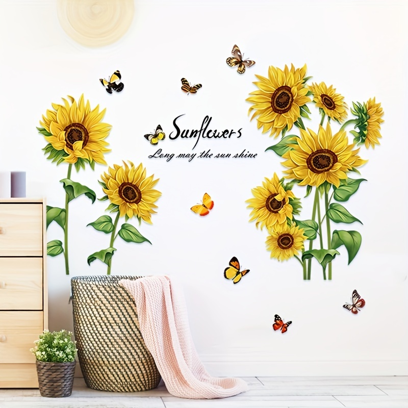 Sunflower Stickers Long May The Sunshine Inspirational Quotes Decal ...