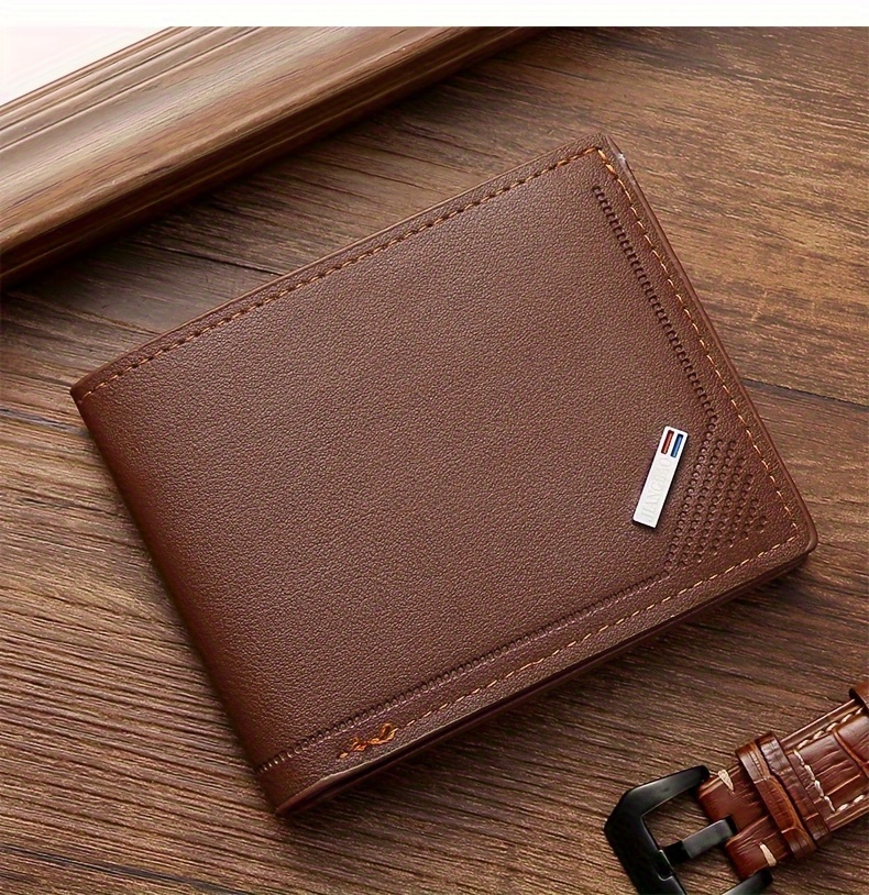 Billetera de Negocios Horizontal para Hombres de Gran Capacidad con Múltiples Ranuras - Diseño Suave, Espacioso y Elegante - Ideal para Uso Diario y Viajes