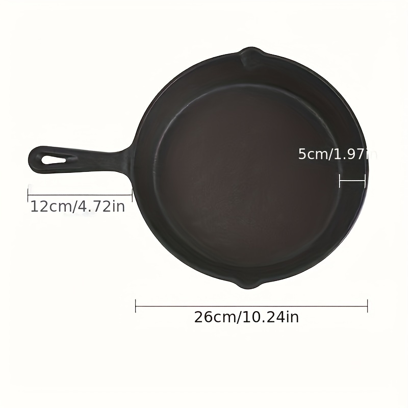 6 inch Cast Iron Skillet, Frying Pan with Drip-Spouts, Pre-Seasoned Oven Safe Cookware, Camping Indoor and Outdoor Cooking, Grill Safe, Restaurant