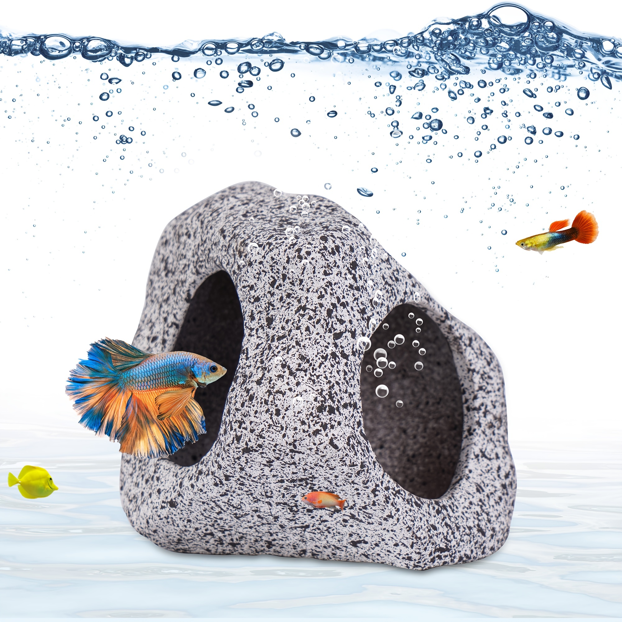 Fish Tank Decorations Cave Betta Aquarium Accessories Rock Decor Fish Bowl  Hideout House, High-quality & Affordable