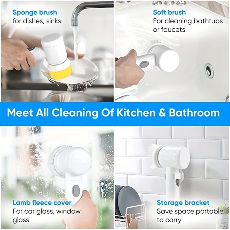 Kitchen Bathroom Toilet Cleaning Magic Brush Glass Wall Cleaning