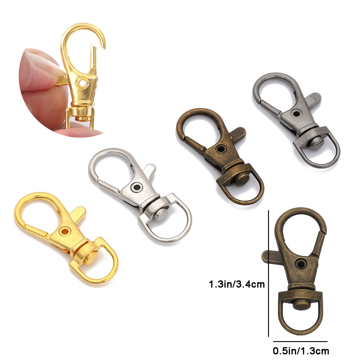6 Pcs key ring hook Bag Claw Clasp Hook Lanyard Snap Hook Key