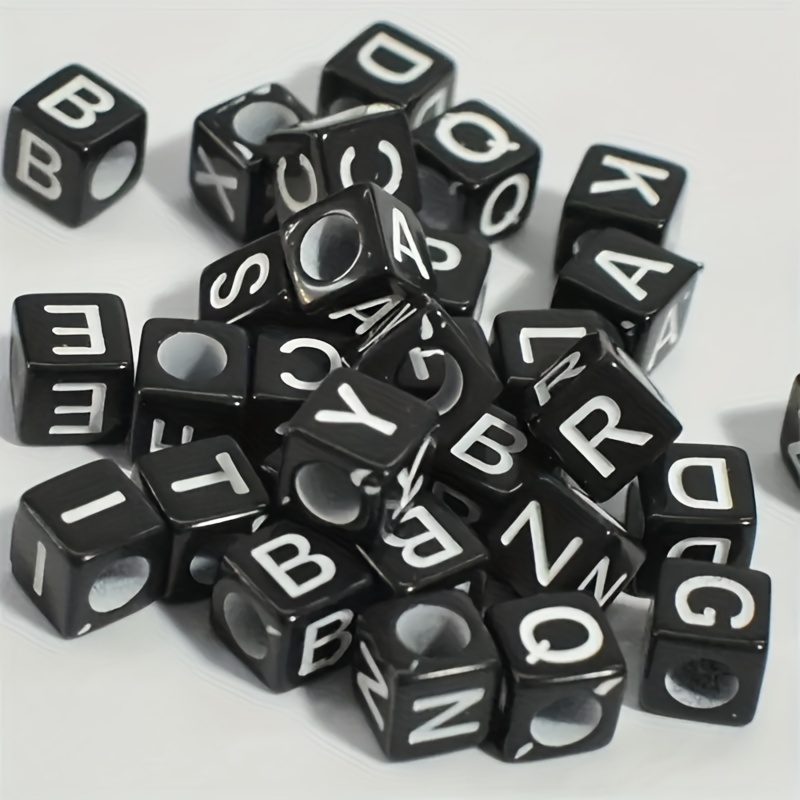 100 200 300pcs Mixed Letter Pattern Acrylic Beads for DIY