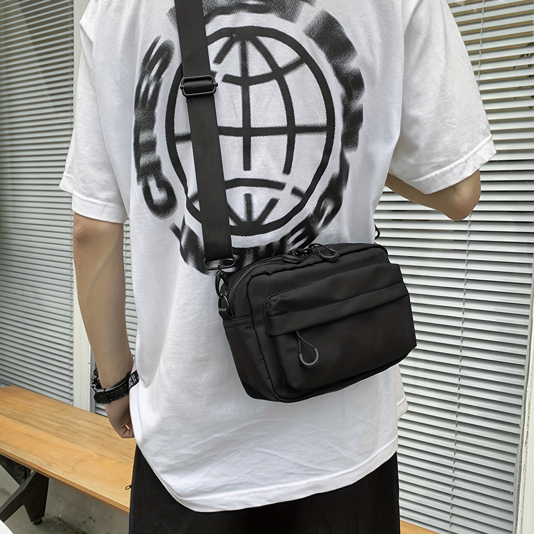 Shoulder Bag Messenger Bag Oxford Hip Hop Cross Body Bags Men
