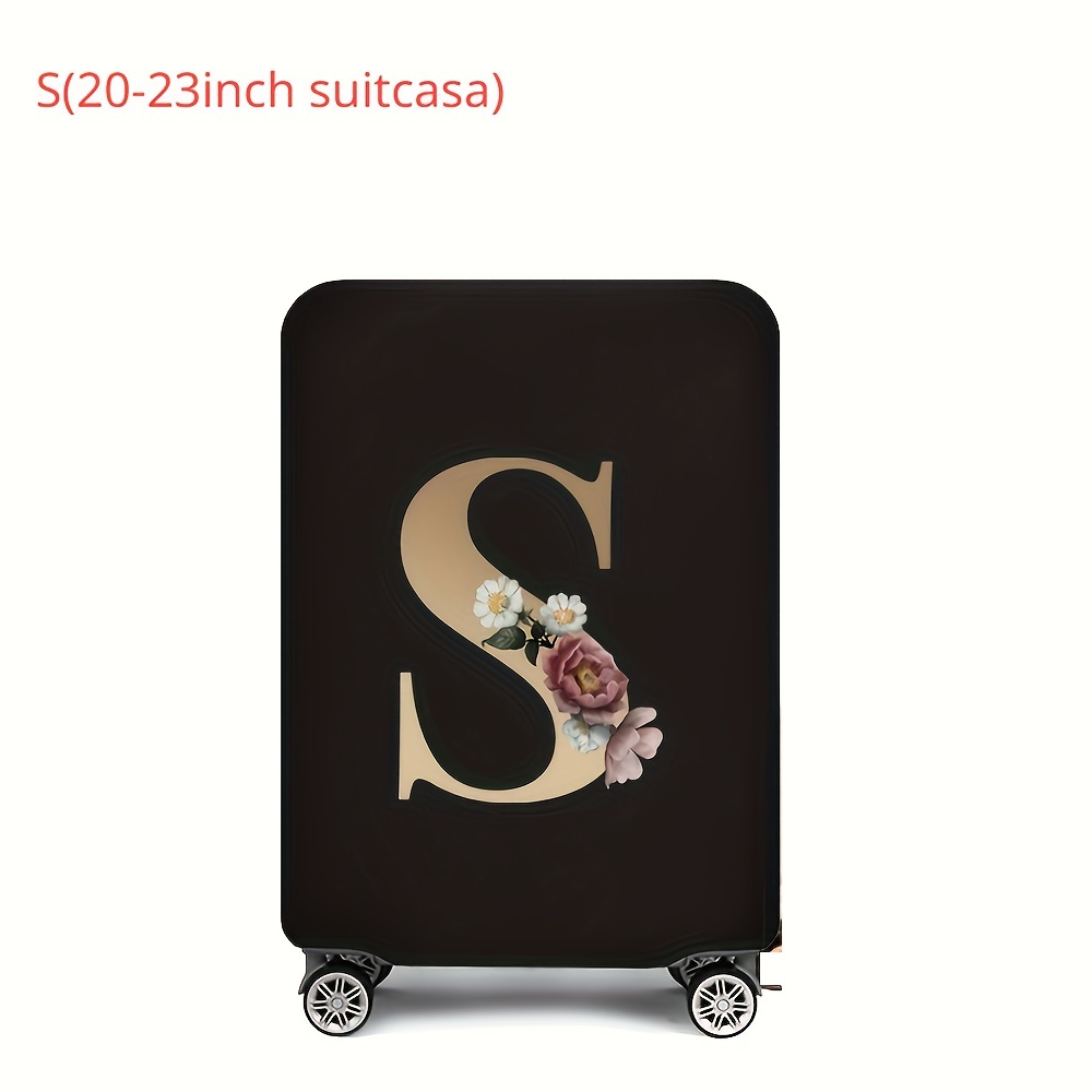 Flower Letters Durable Travel Luggage Cover, Elastic Luggage Case Dustproof Protective  Cover, Foldable Washable Luggage Cover Protection - Temu