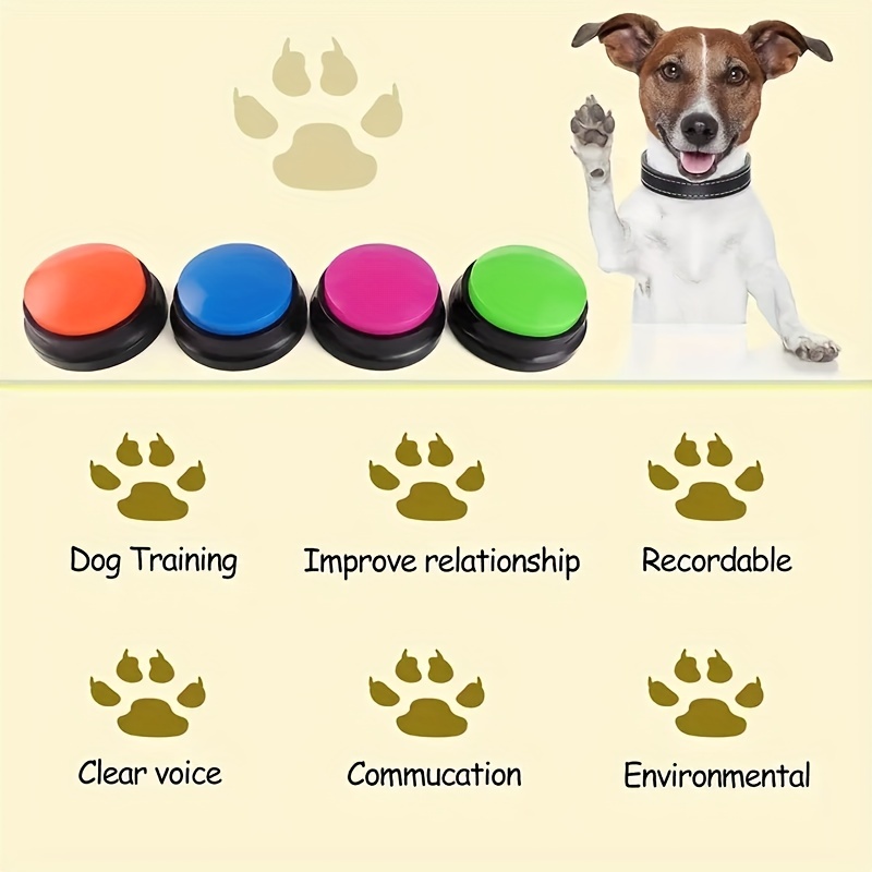 Battery Powered Voice Recording Button for Dog Communication Pet Training  Buzzer Device - Rose Wholesale