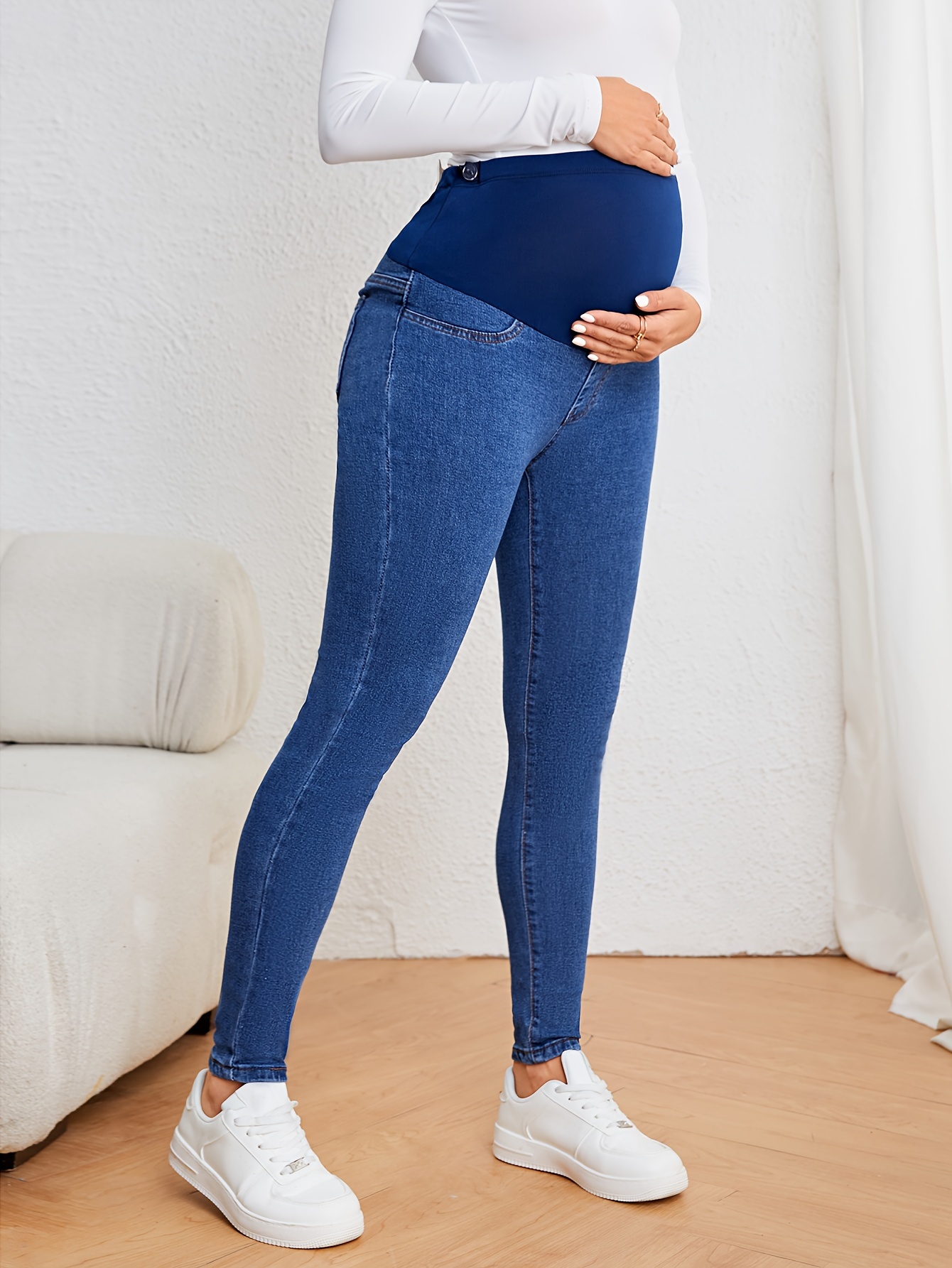 high waist stretch denim women solid Temu Greece