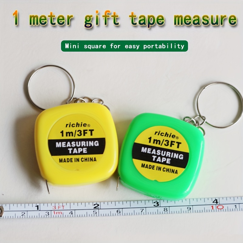 mini 1m*6mm tape measure with carabiner
