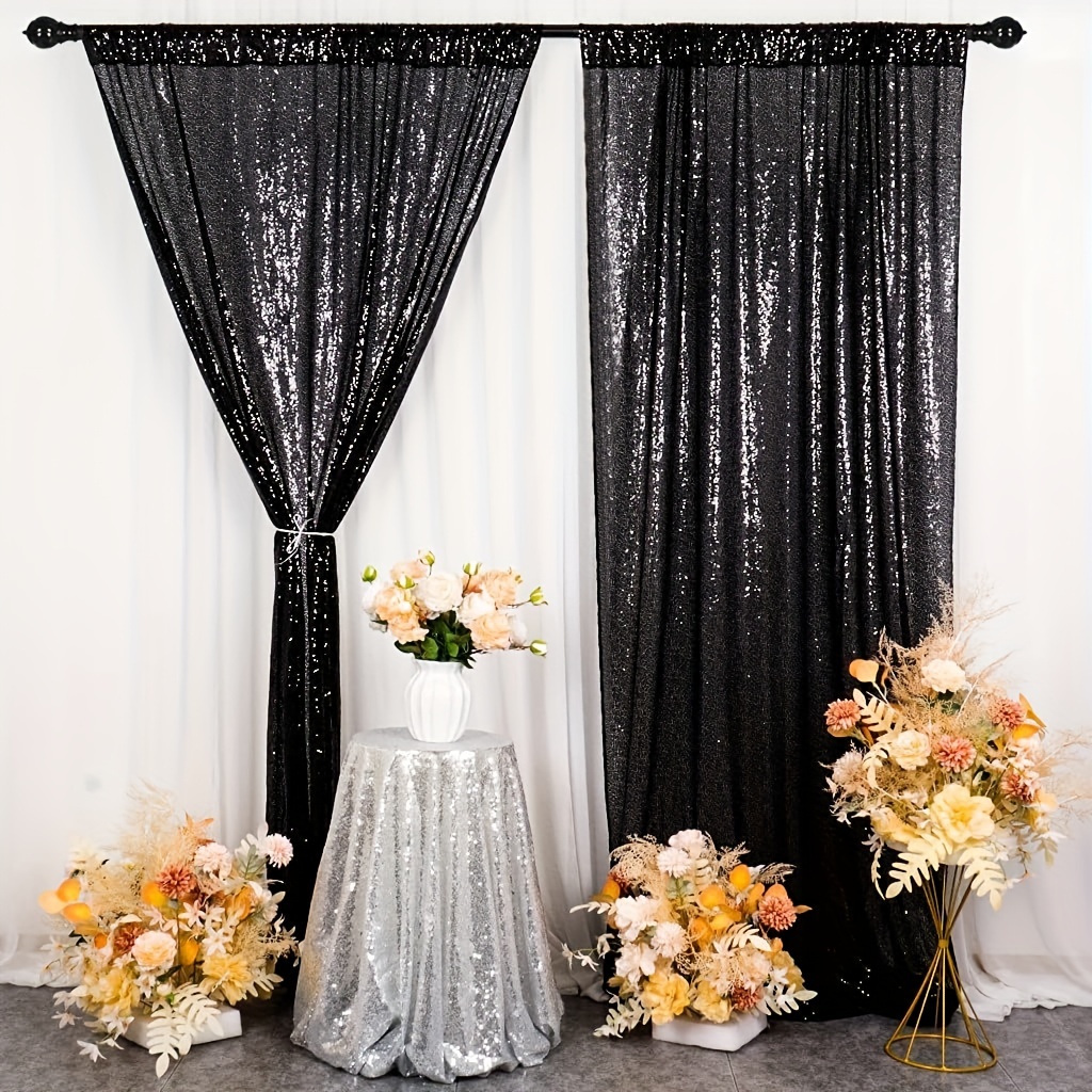 Gold Streamers Backdrop Curtains - 4 Pack of 3.2x8.2ft Gold Fringe Curtain  for Photo Booth Backdrop New Years Eve Party Supplies 2024 Gold Party