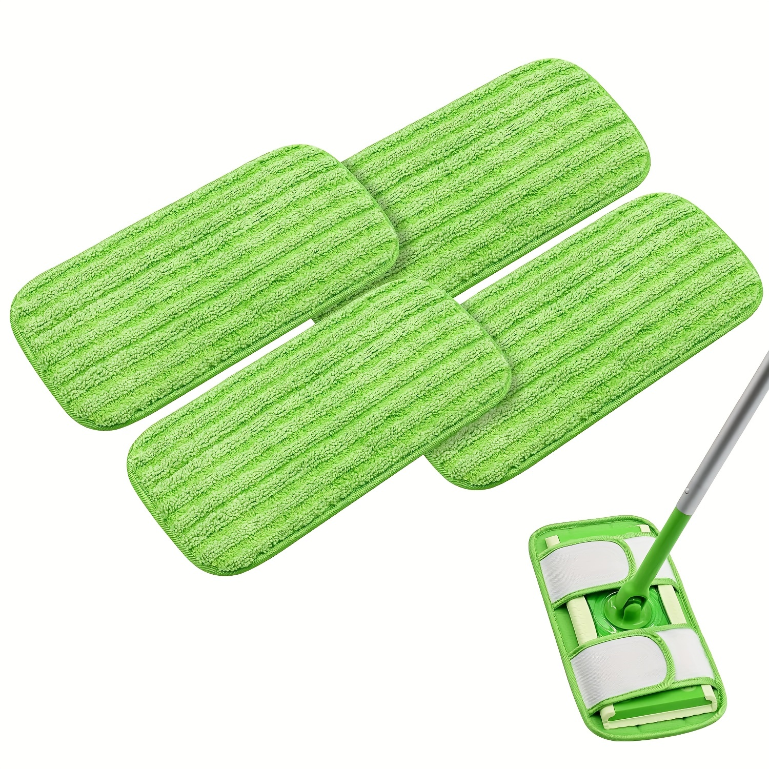 Wiederverwendbare Mopp-pads Für Swiffer-kehrmaschinen-mopps,  Mikrofaser-mopp-bodenpad-nachfüllungen, Kompatibel Mit Kehrmaschine,  Waschbare Moppkopf-pads, Ersatz Für Die Trockene Und Nasse Bodenreinigung  Auf Mehreren Oberflächen, 4 Packungen