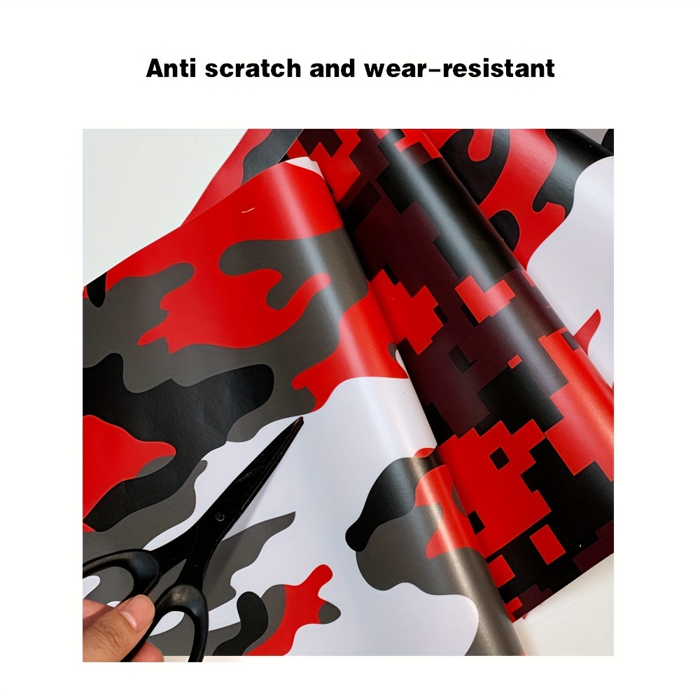Red Camouflage Vinyl Wrap