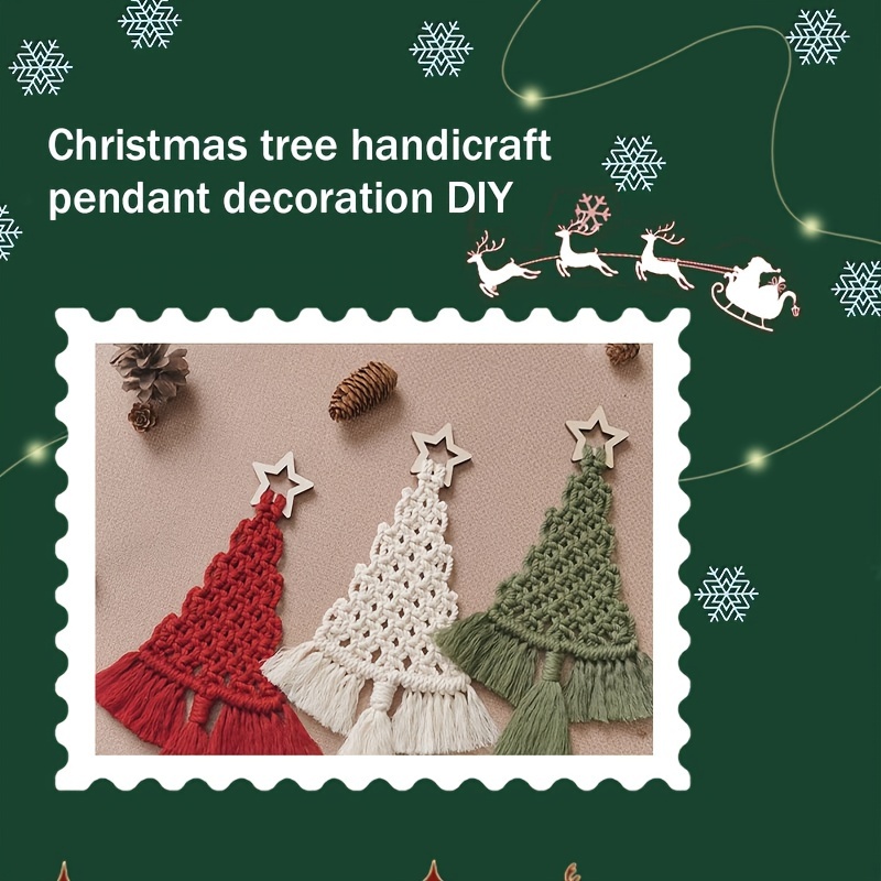 Acquista 2 pezzi Macrame Albero di Natale fai-da-te Albero di Natale Borsa  materiale per tessitura Kit albero di Natale fai-da-te