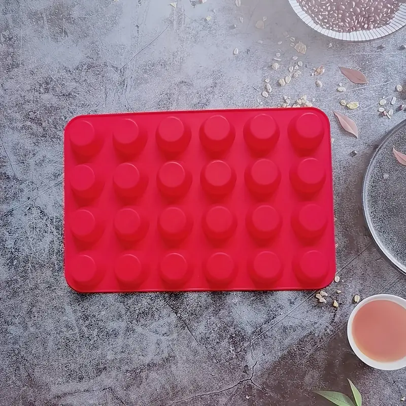 Mini Muffin 24 Holes Silicone Round Mold Diy Cupcake - Temu