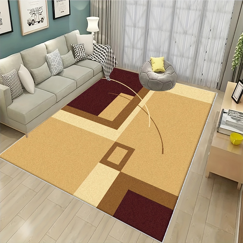 Soft Stylish Geometric Living Room Rug Perfect Doormats - Temu