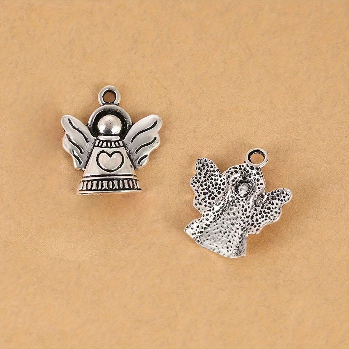 20pcs Silver Plated Angel Fairy Charms Pendants for Bracelet Jewelry Making DIY Handmade Craft 21x14mm,Temu