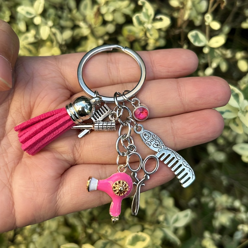 Fashionable Exaggerated Unique Keychain Men Hairdresser's - Temu