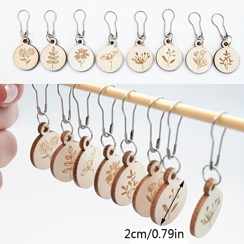 Round Metal Knitting Stitch Markers Set For Practical - Temu