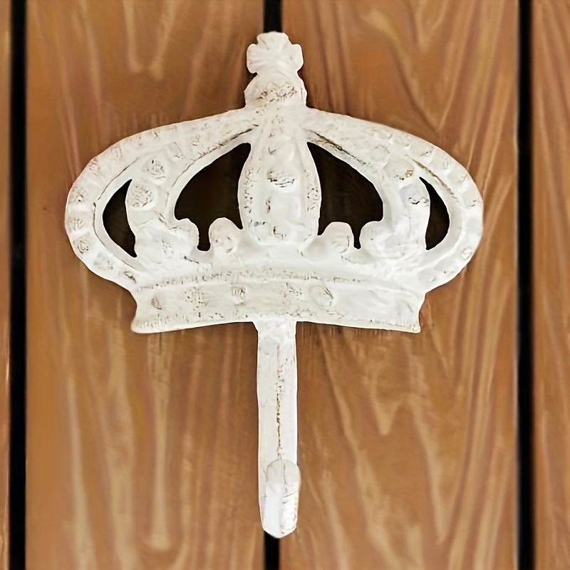 1pcs European crown retro cast iron forged coat hook coat decoration wall  decoration outdoor home metope decoration accessories