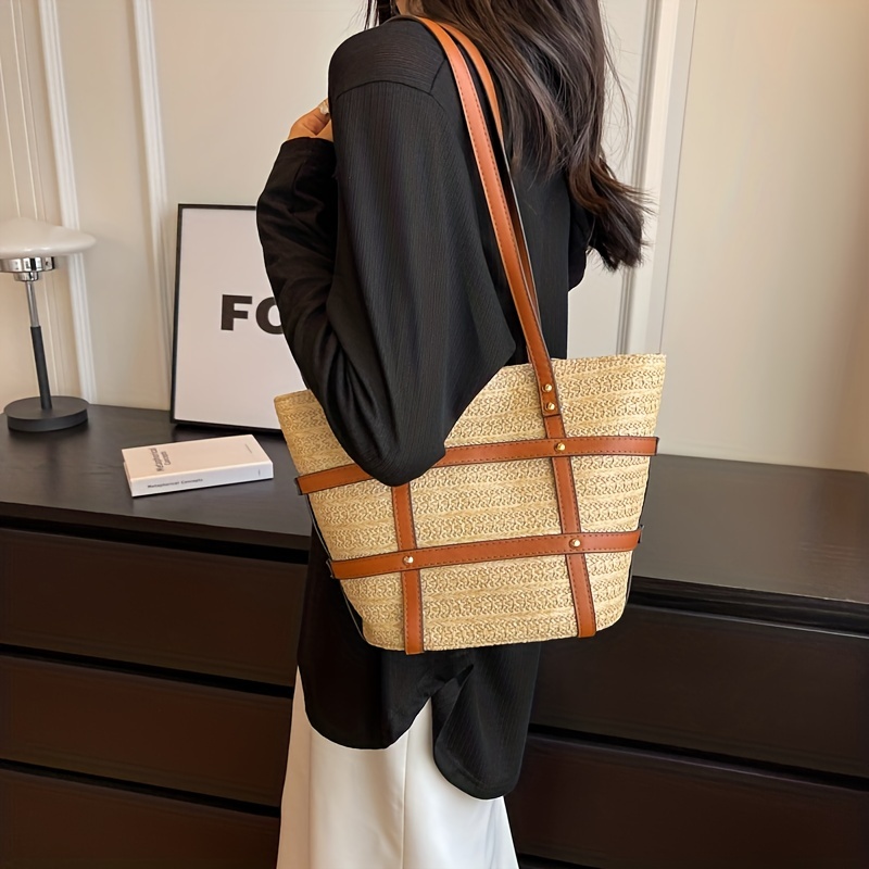 Women's Raffia Straw Weave Shoulder Bag