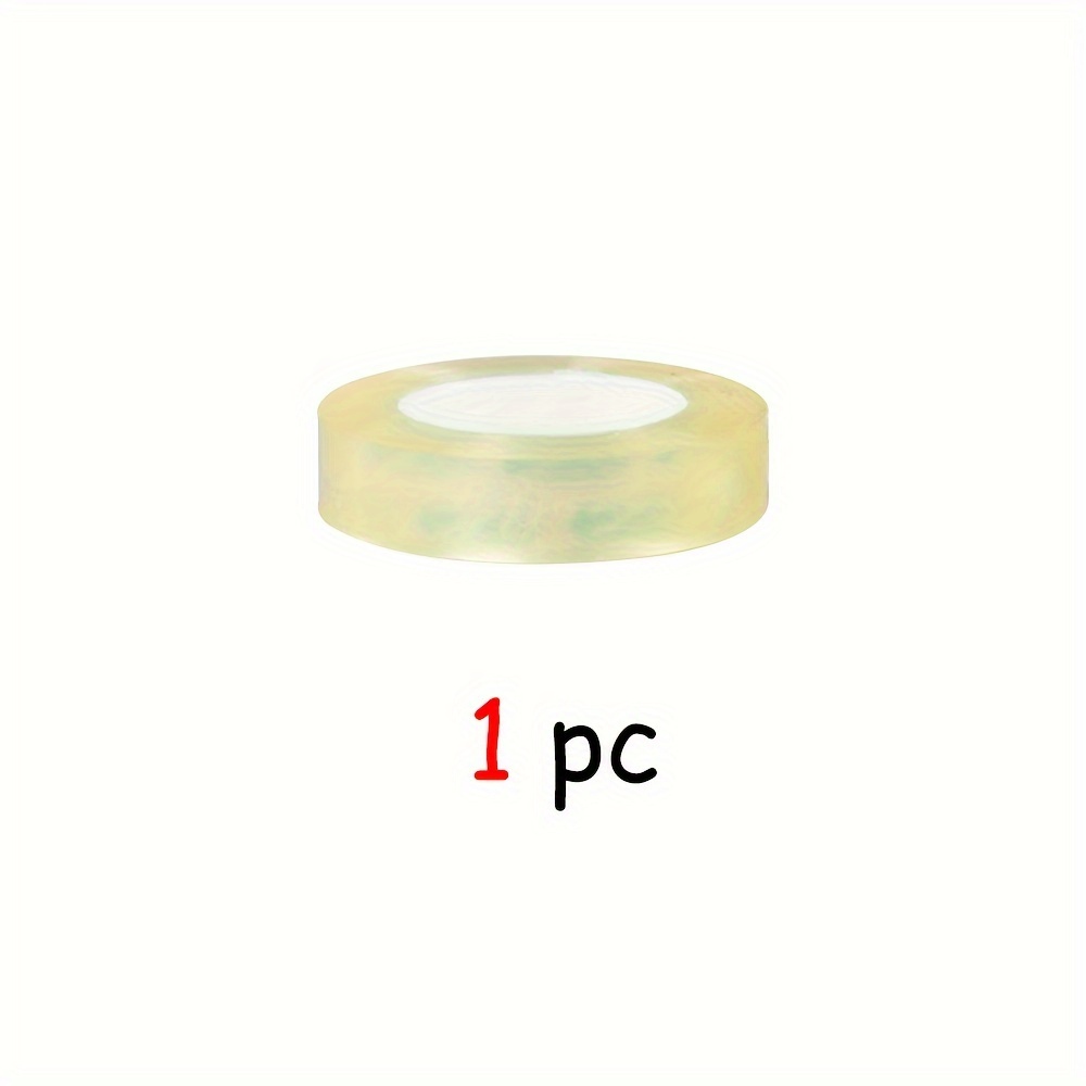 TEMU 1/2/5pcs 1.2Cm Large X 13M Long Mini École Bureau Maison Colle d'Étanchéité Haute Fournitures d'Emballage Ruban Adhésif Transparent TMJ-001