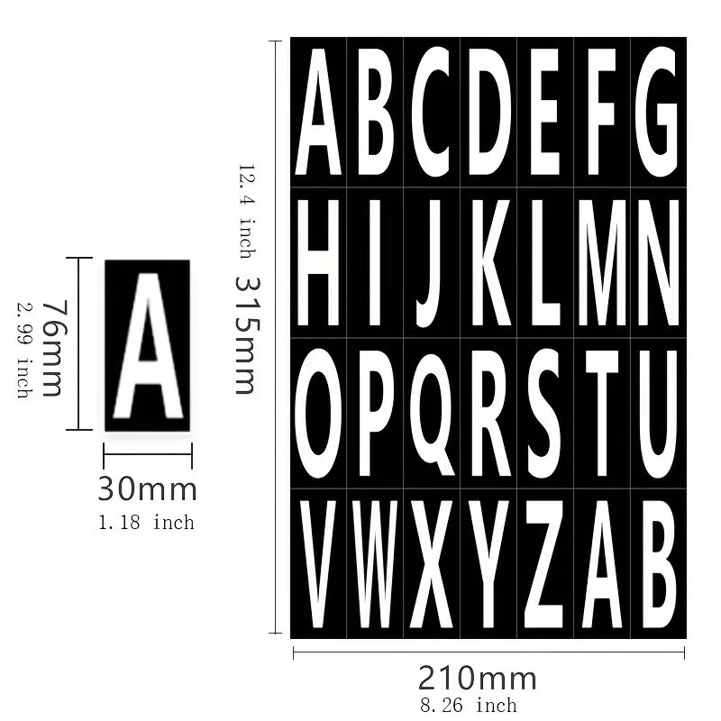 26 Durable Letter Stickers A z Perfect For Safety Signs - Temu