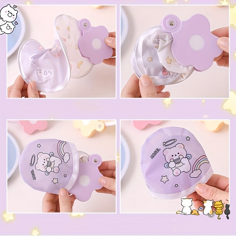 Cartoon Folding Mini Fan, Portable Summer Beach Fan