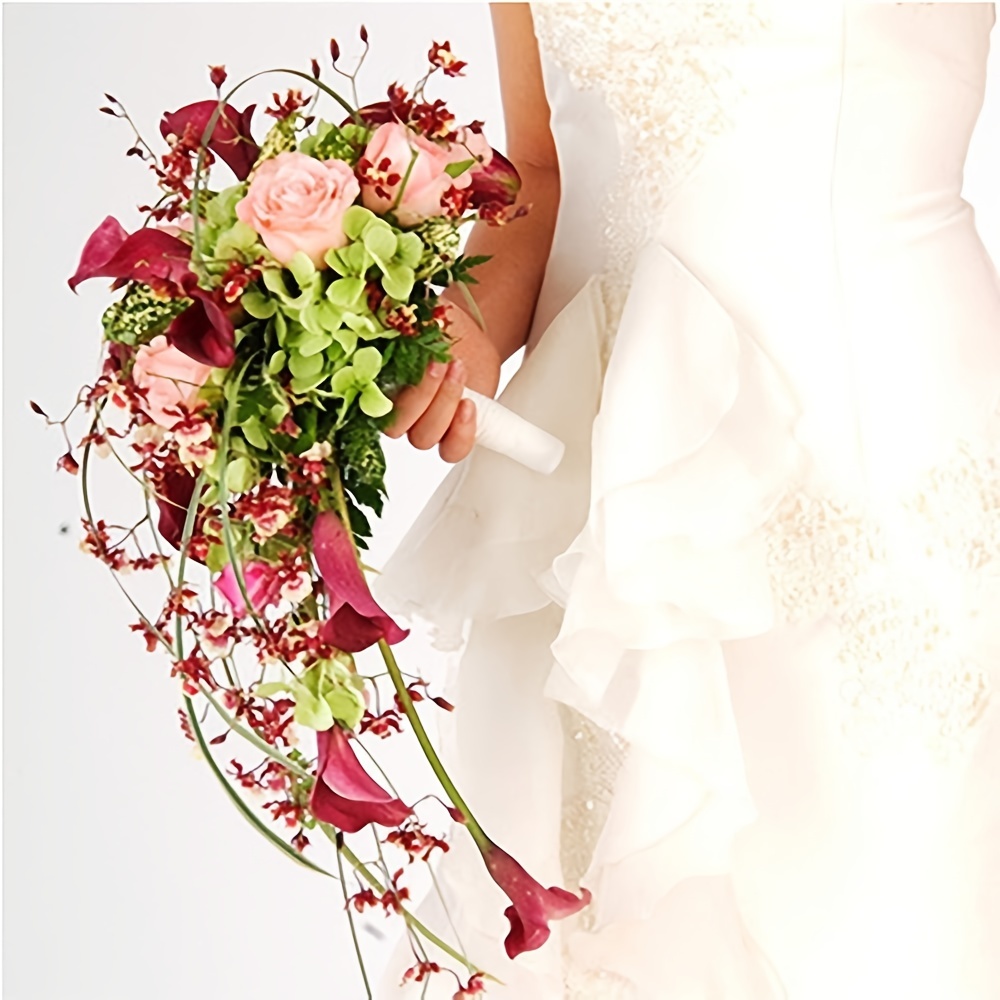 Decoration With Lace Wedding Foam Bouquet DIY Flower Holder Handle