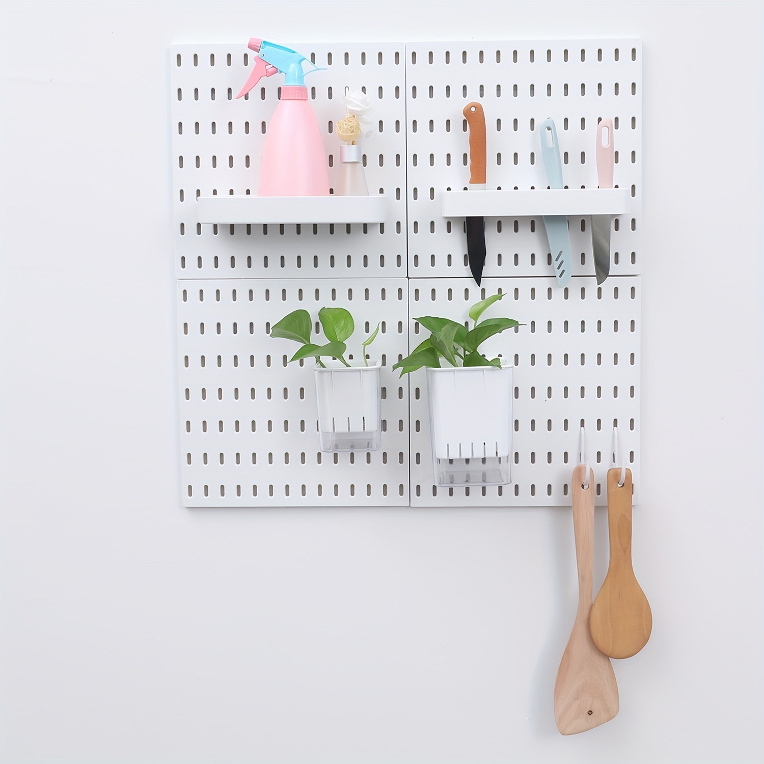 1pc Punching Wall Storage Rack Easy Installation Household Hole Board Wall Shelf