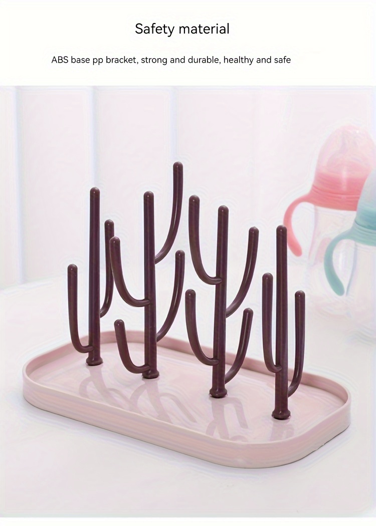 cactus bottle drying rack multifunctional bottle water cup drain rack detachable bottle rack details 5