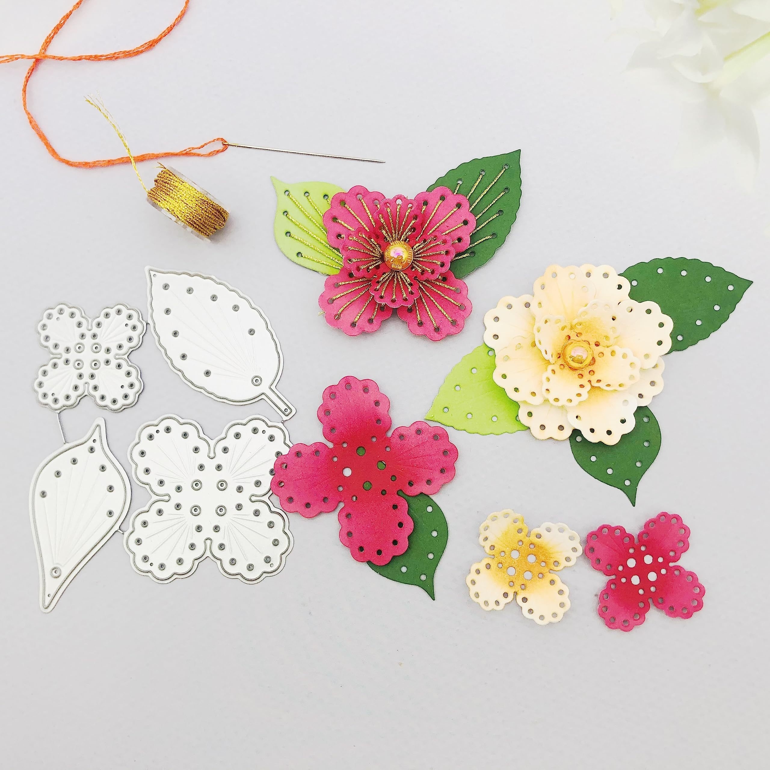 Flower Series Metal Cutting Dies For Card Making ：flowers - Temu