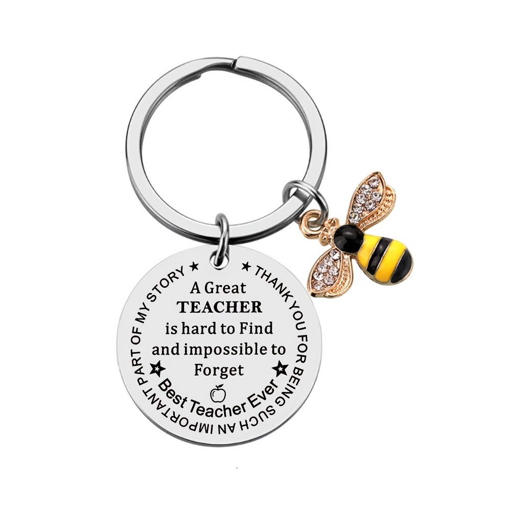 Bee Keychain Inspirational Keyring For Women Men Teacher's Day Graduation  Day Farewell Appreciation Gift Thank You Gifts - Temu