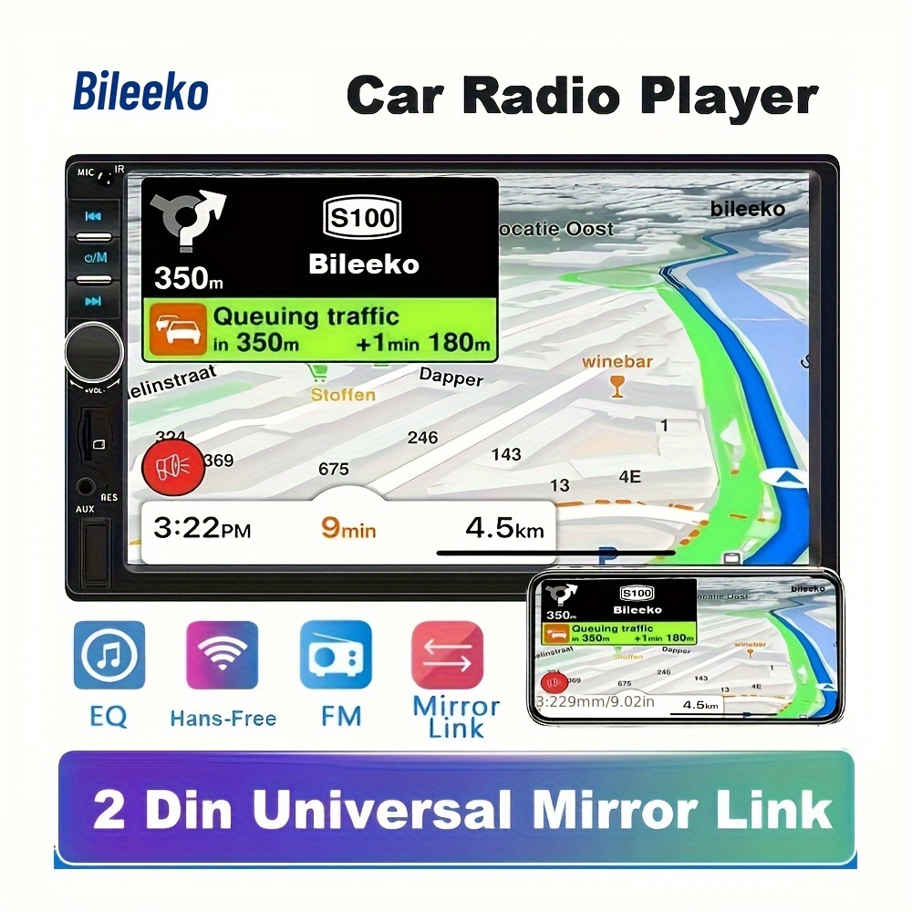 Lecteur Radio MP5 7 pouces pour voiture  écran tactile, Bluetooth TF USB.  –