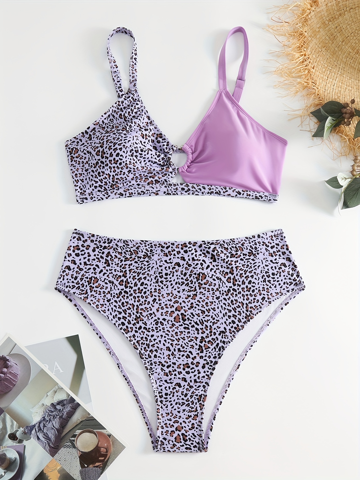 Buy SOSANDAR Leopard Contrast Shapewear Swimsuit 12, Swimsuits