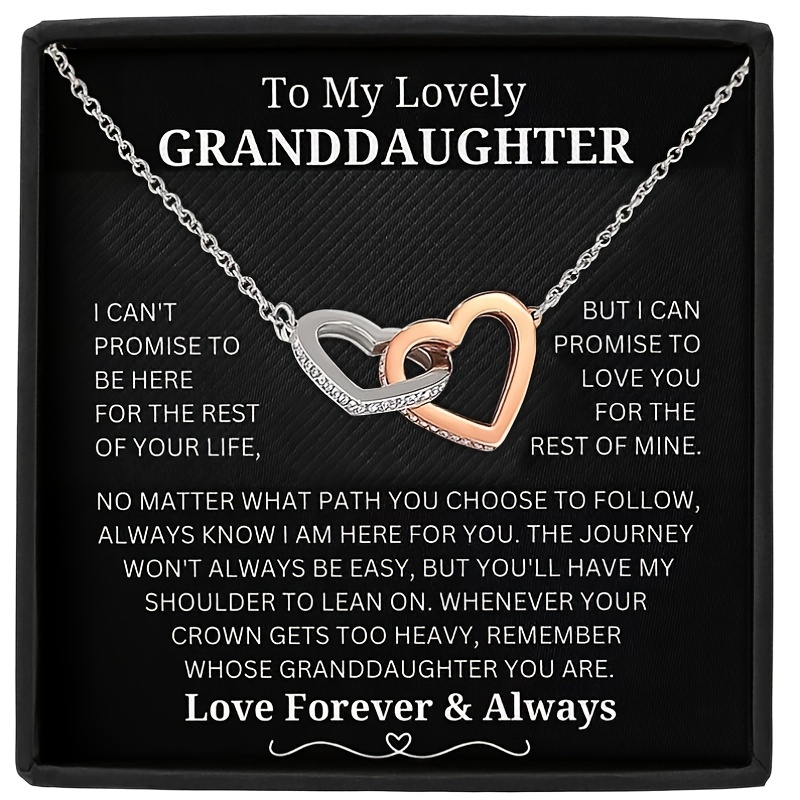 Grandma Christmas Gifts Two Hearts Necklace Card Message – Gifts For Family  Online