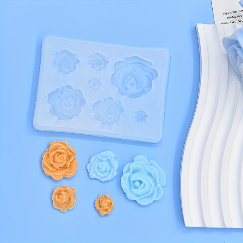 1pc Rose Flower Silicone Biscuit Mold Versatile Kitchen And Dining Accessory For Chocolates 